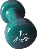 Гантель в виниловой оболочке 1 кг,  зеленый  Aerofit AFVD1 (AFVD107-1KG)